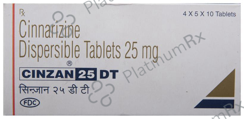 Cinzan 25mg DT Tablet 10s