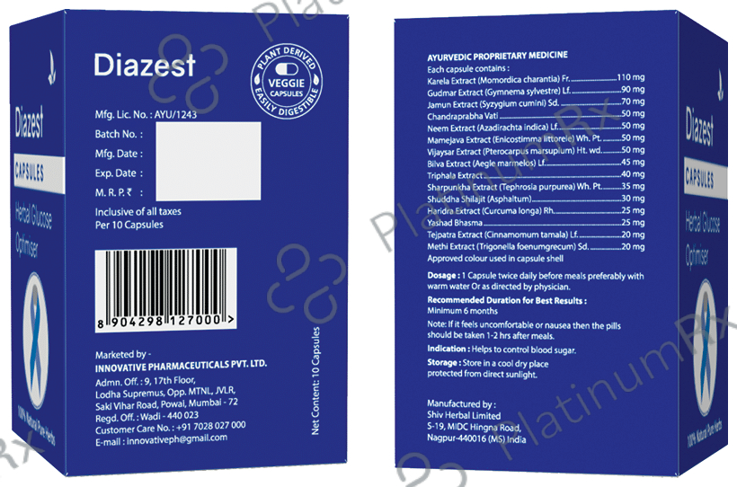 Diazest Capsule (10 Each) 1 Bottle