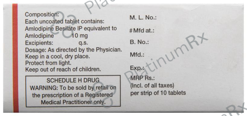 Amlosafe 10mg Tablet 10s
