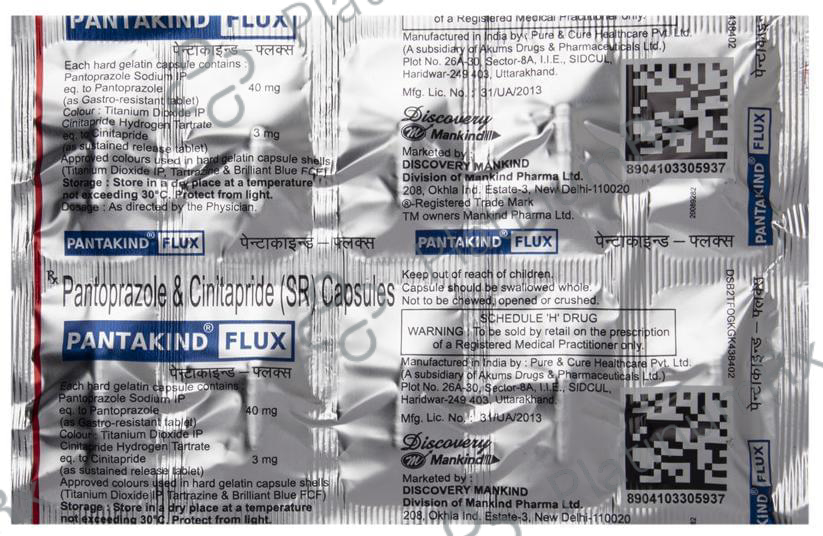 Pantakind Flux 3/40mg Capsule 10s