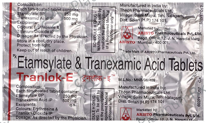Tranlok E 500/250mg Tablet 10s
