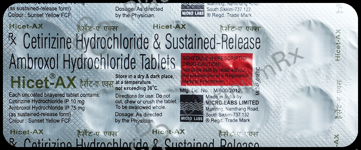 Hicet AX 85mg Tablet SR 10s