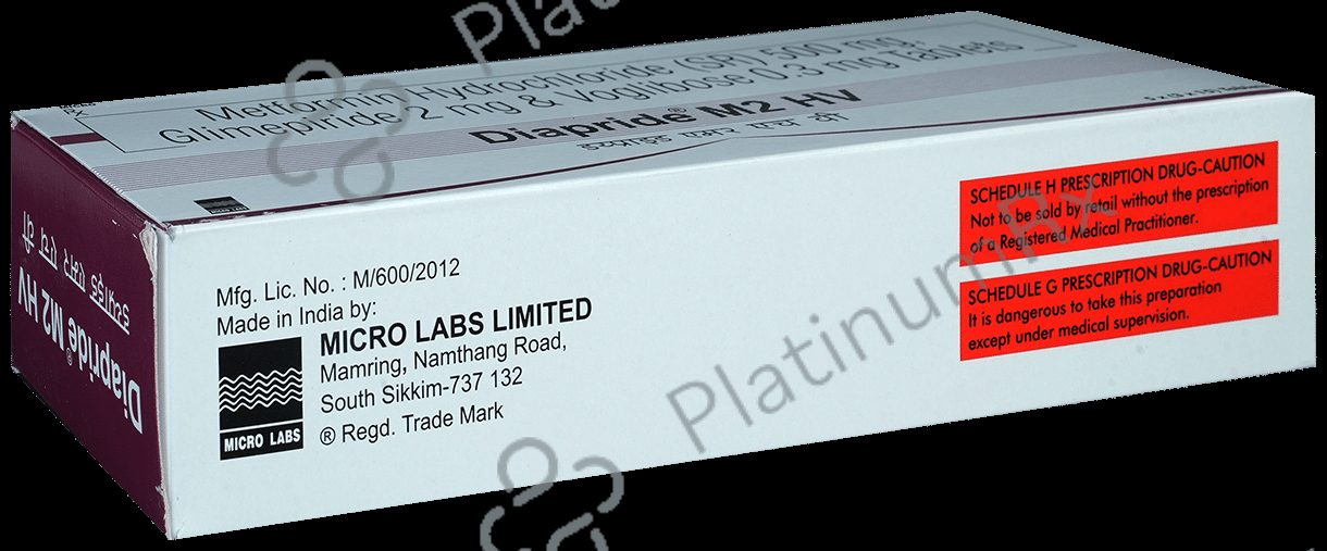 Diapride M2 HV 2/500/0.3mg Tablet SR 15s