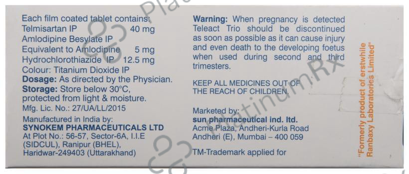 Teleact Trio 5/12.5/40mg Tablet 10s