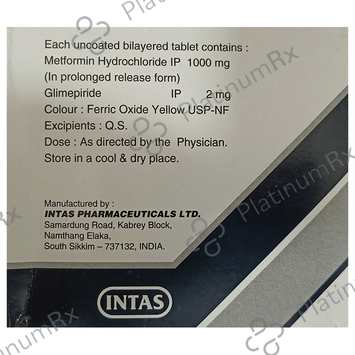 Zoryl M2 Forte 2/1000mg Tablet PR 15s