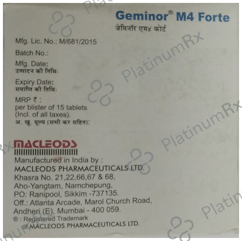 Geminor M 4 Forte Tablet PR