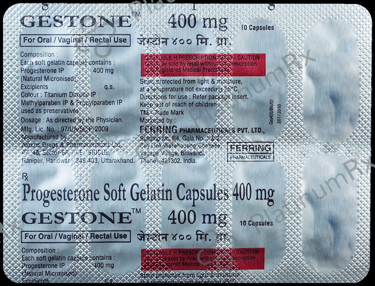 Gestone 400mg Capsule 10s