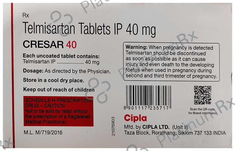 Cresar 40mg Tablet 15s