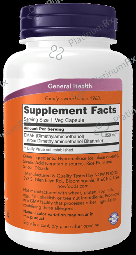 Now DMAE 250 mg Capsule