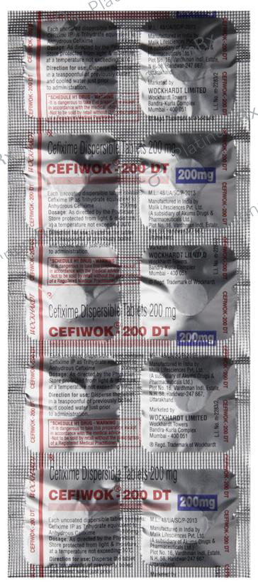 Cefiwok 200 DT Tablet