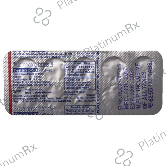 Tenoric 50/12.5mg Tablet 10s