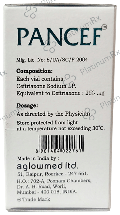 Pancef 250mg Injection