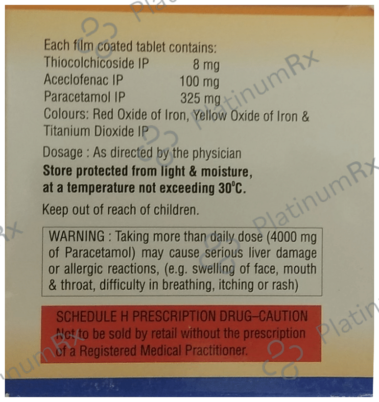 Signoflam TH 100/325/8mg Tablet 10s