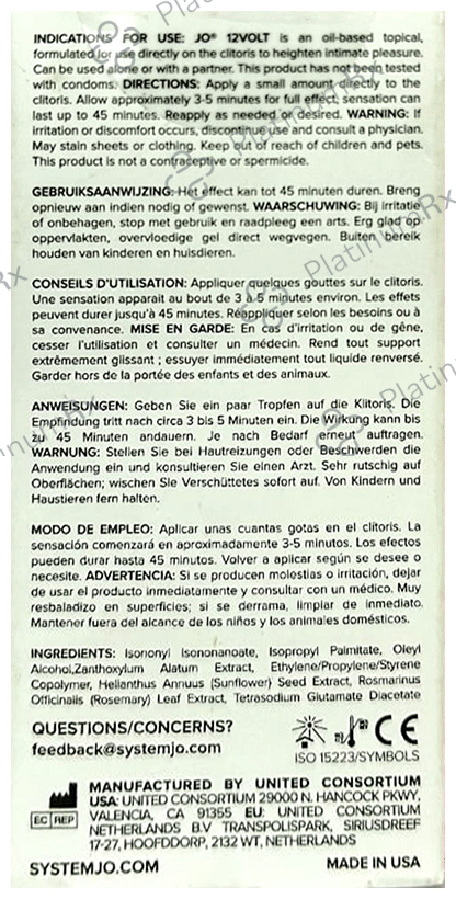Jo 12 Volt Clitoral Stimulant