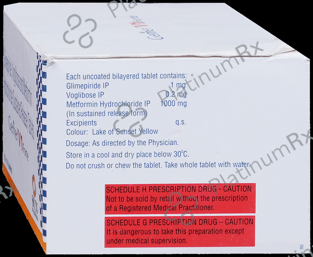 Gemer V Forte 1mg/1000mg/0.2mg Tablet