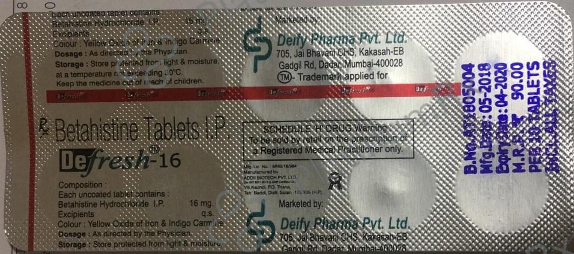 Defresh 16 Tablet