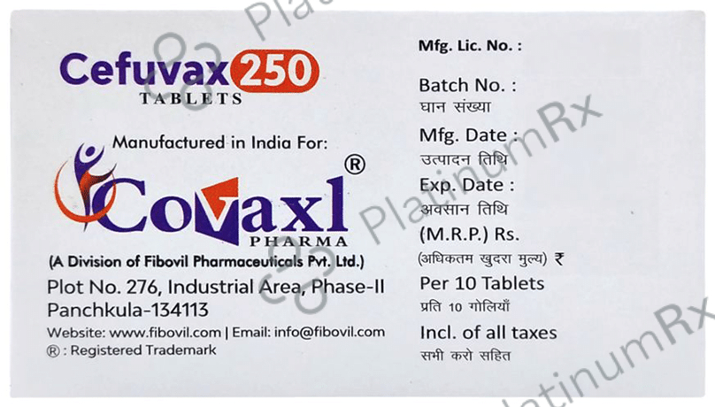 Cefuvax 250mg Tablet