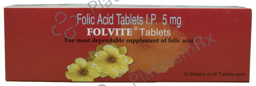 Folvite 5000mcg Tablet 45s