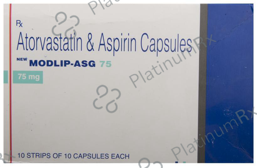 New Modlip Asg 75/10mg Capsule 10s