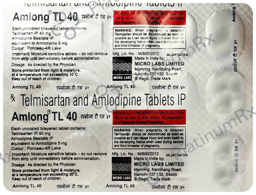 Amlong TL 40 5/40mg Tablet 15s