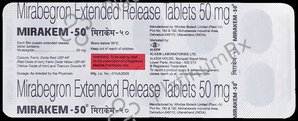 Mirakem 50mg Tablet 10s