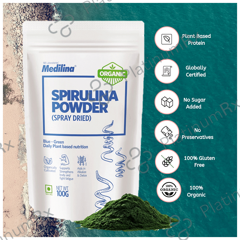 Medilina Spirulina Powder 100 gm