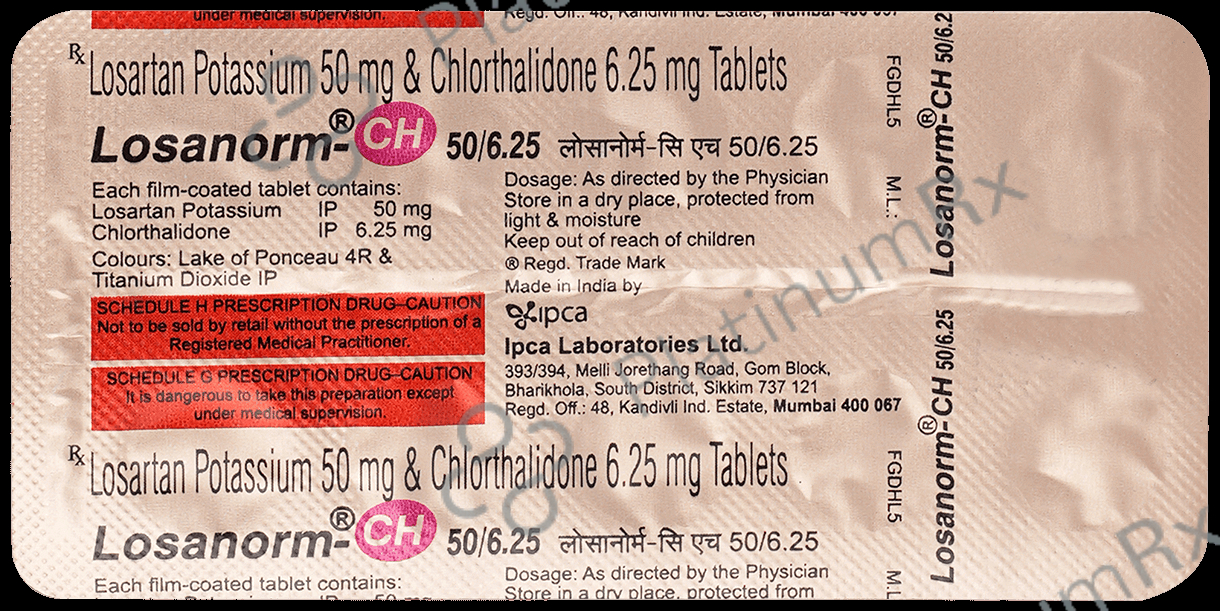 Losanorm-CH 50/6.25 Tablet