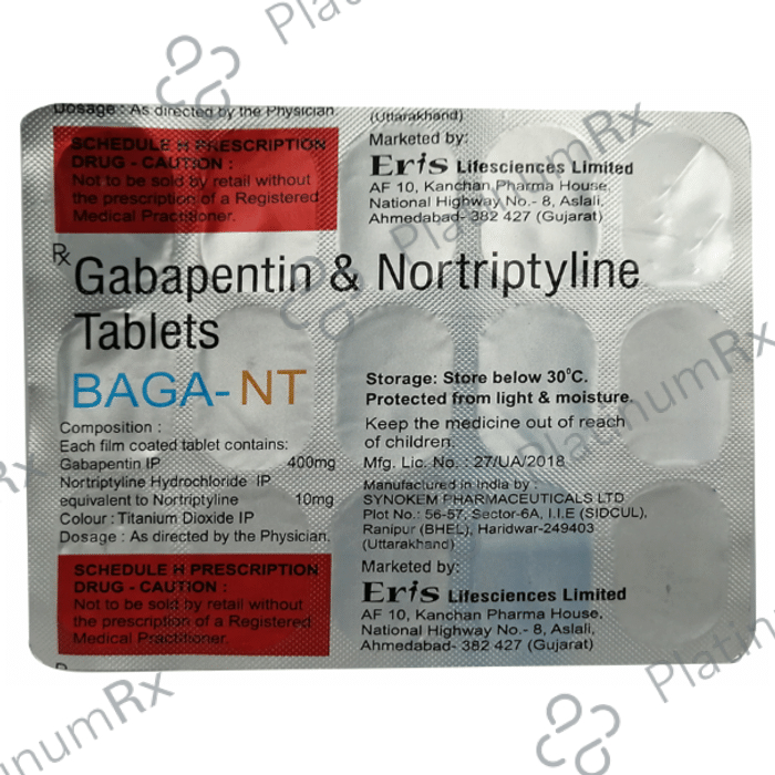 Baga NT 400/10mg Tablet 15s