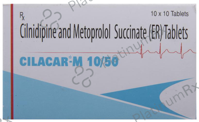 Cilacar M 10/50mg Tab ER 10s