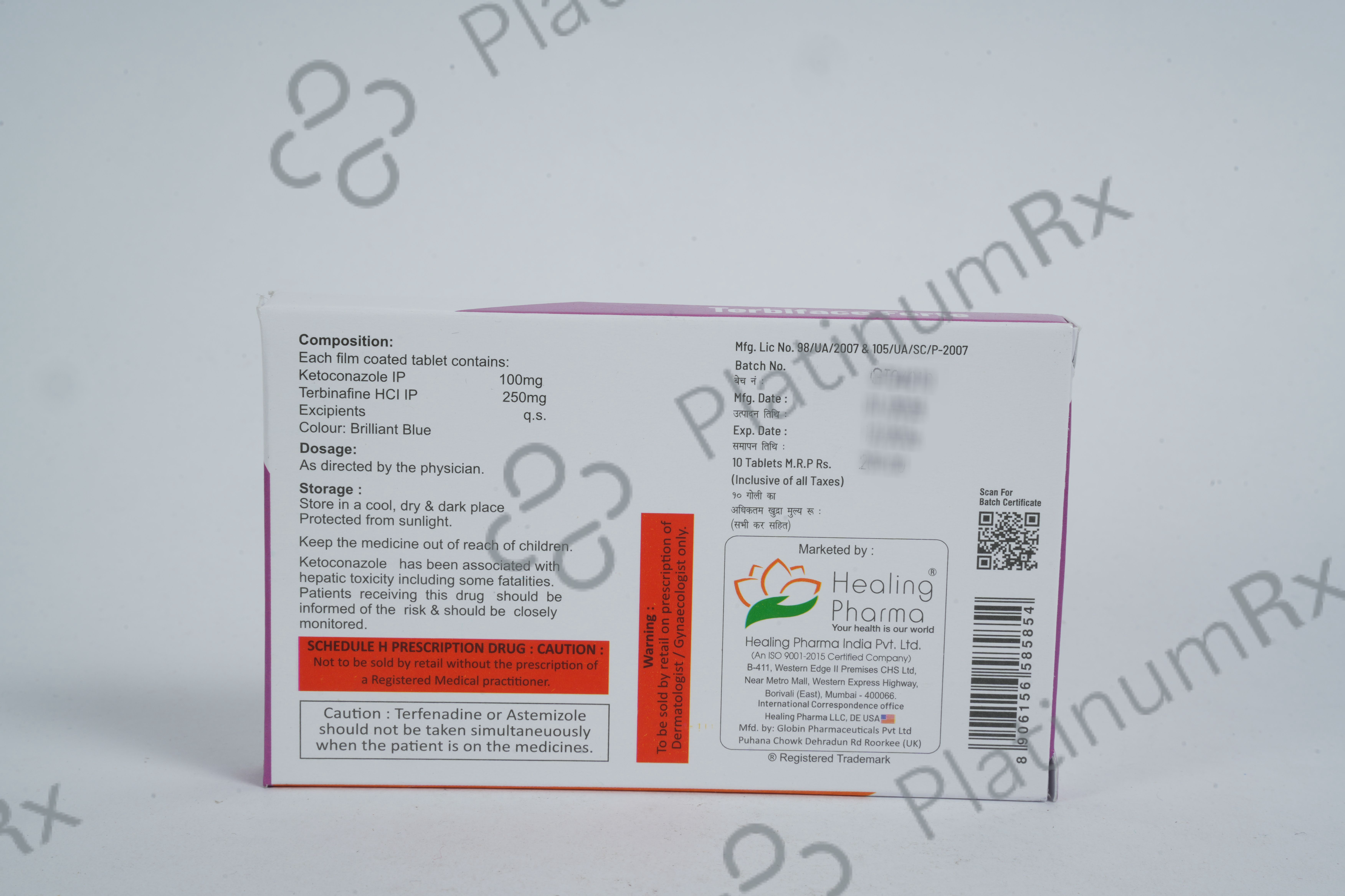 Terbiface Forte 100/250mg Tablet 10s