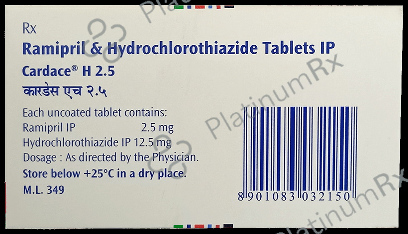 Cardace H 12.5/2.5 Tablet 15s