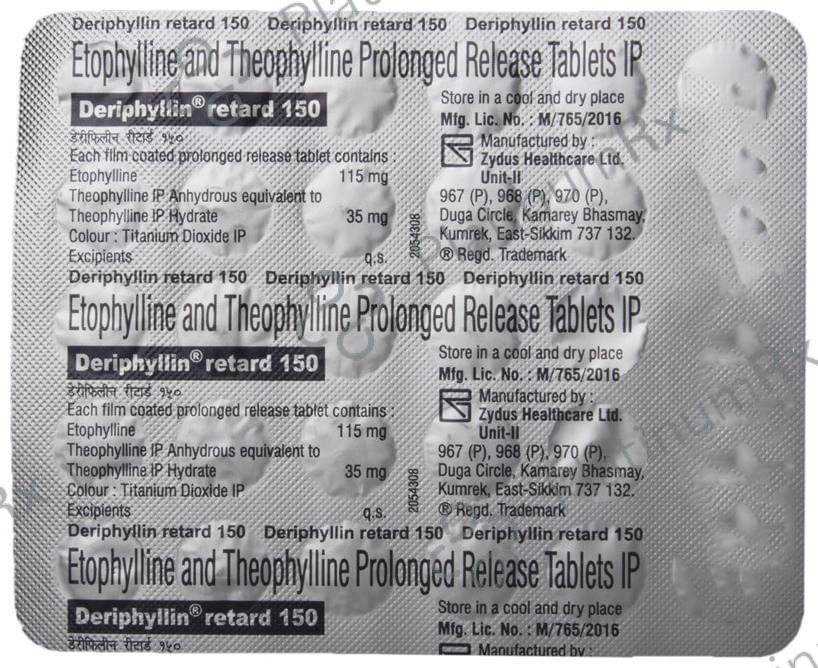 Deriphyllin Retard 150mg Tablet PR 30s