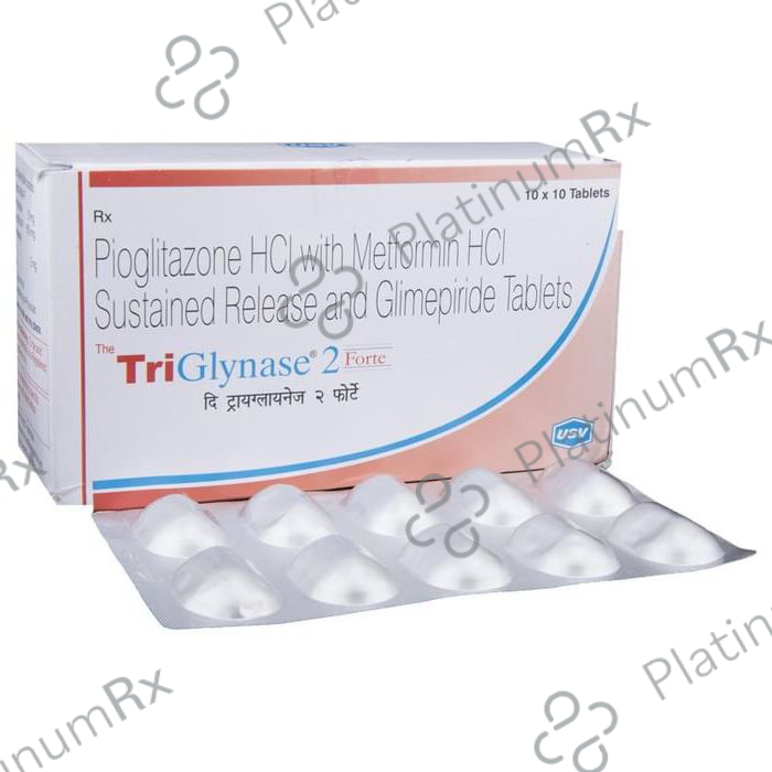 Triglynase Forte 2/1000/15mg Tablet SR 10s