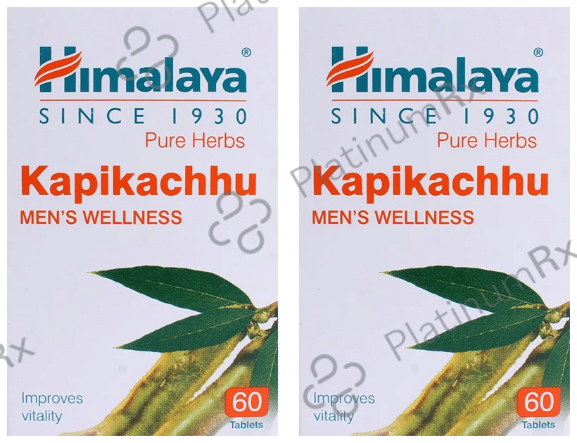 Himalaya Wellness Pure Herbs Kapikachhu Men's Health Tablet (60 Each) 2 bottles