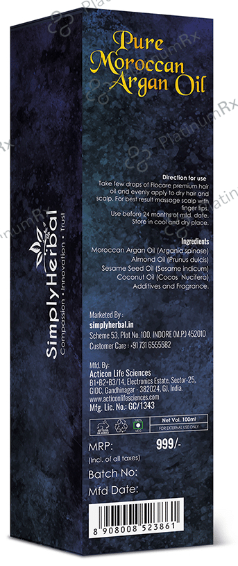 Simply Herbal Pure Moroccan Argan Oil