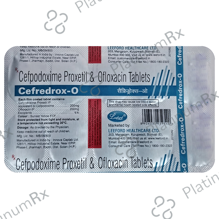 Cefredrox O 200mg/200mg Tablet