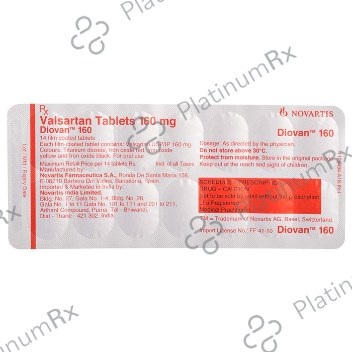 Diovan 160mg Tablet 14s