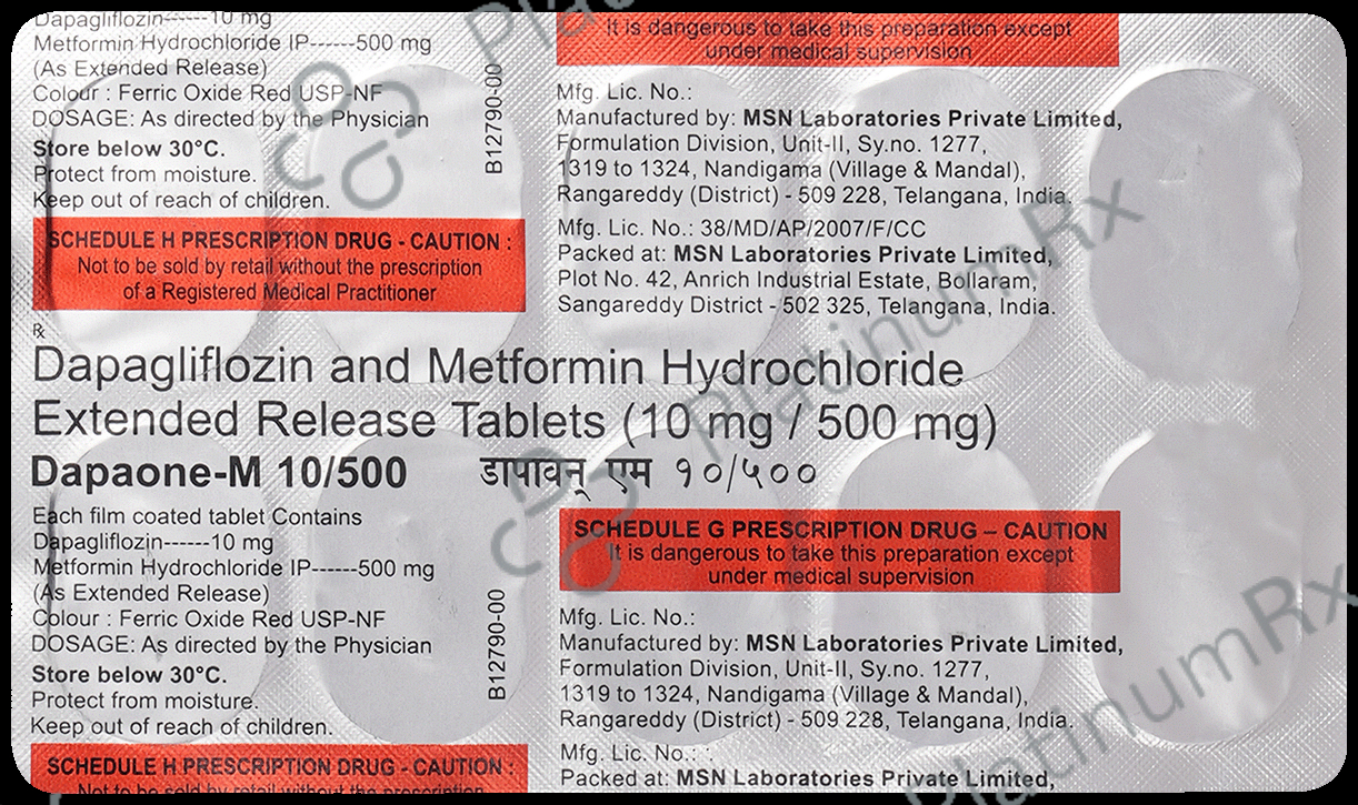 Dapaone-M 10mg/500mg Tablet