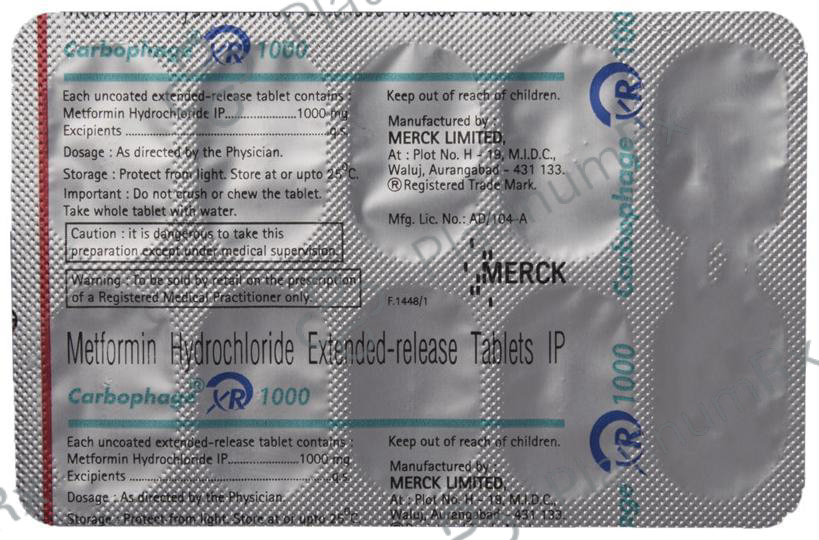 Carbophage XR 1000mg Tablet 10s