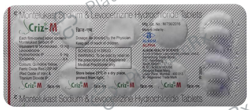 Criz M 5/10mg Tablet 10s