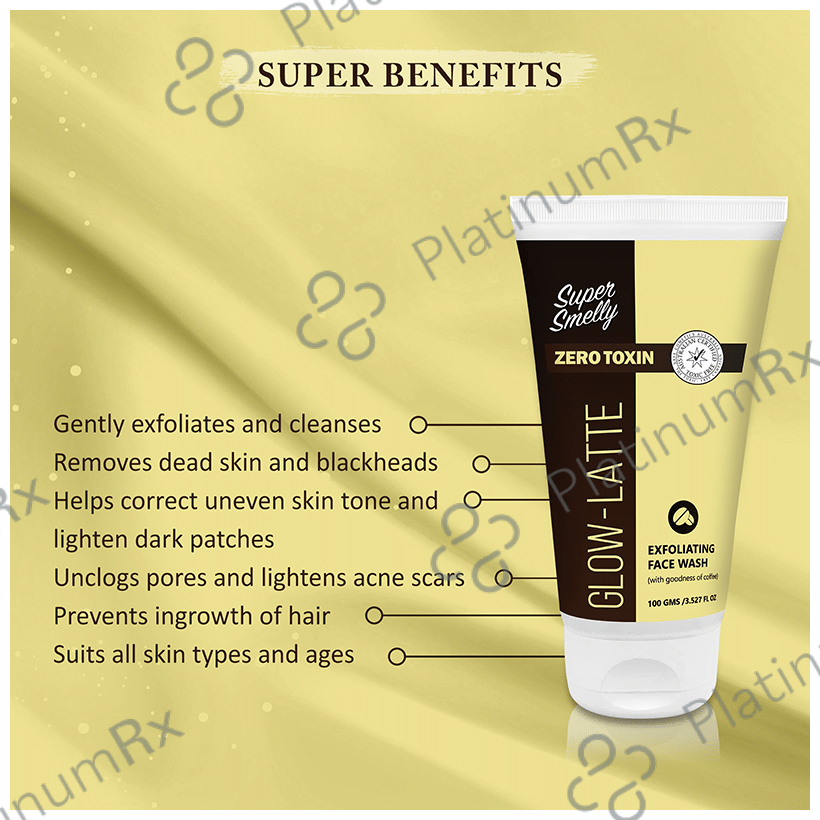 Super Smelly Zero Toxin Glow-Latte Exfoliating Face Wash