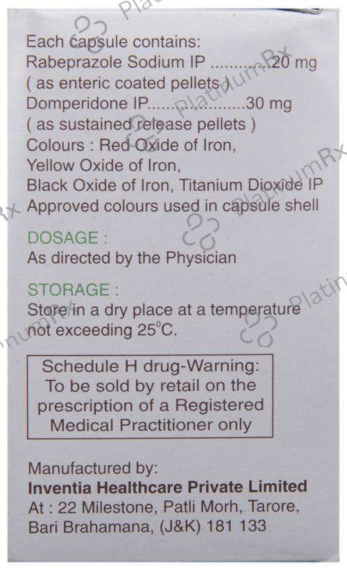Pepcia D 30/20mg Capsule SR 10s