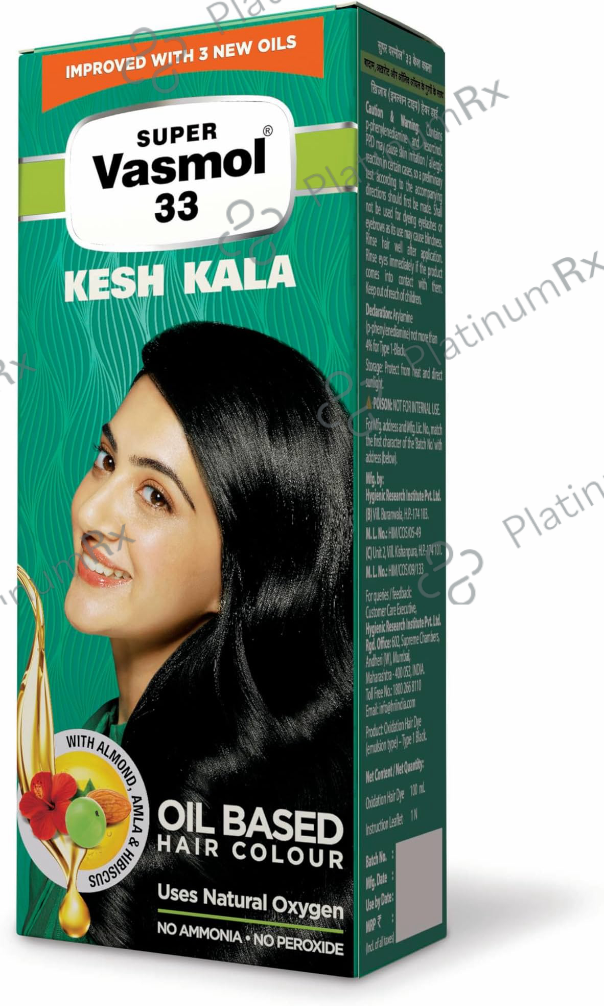 Vasmol 33 Hair Colour Cream 100ml