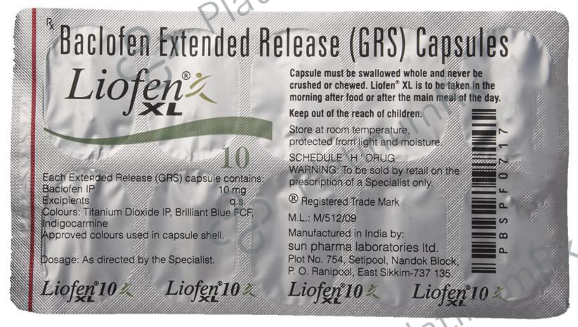 Liofen XL 10mg Capsule 10s