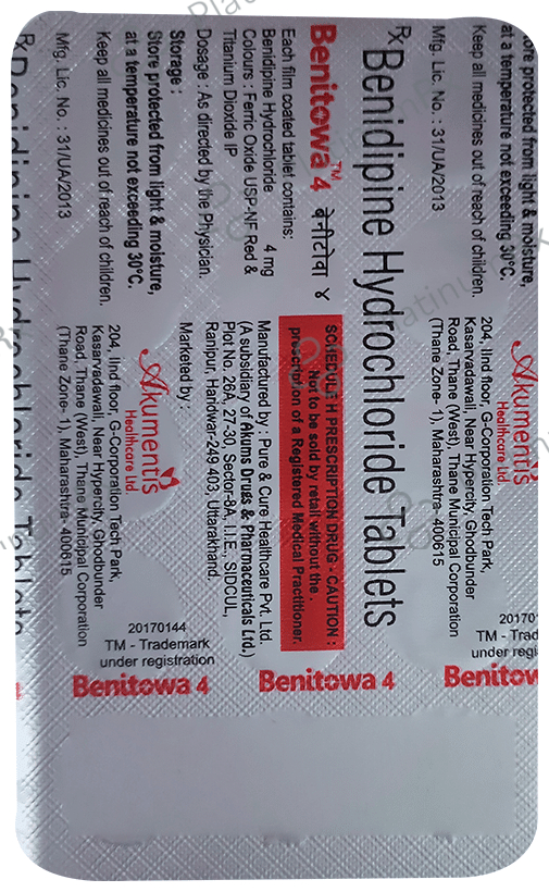 Benitowa 4mg Tablet 15s