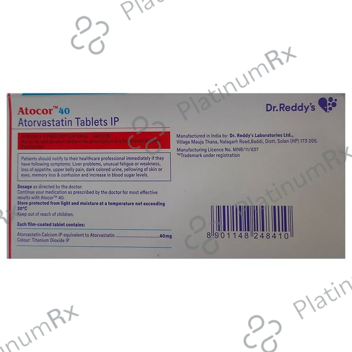 Atocor 40mg Tablet 15s