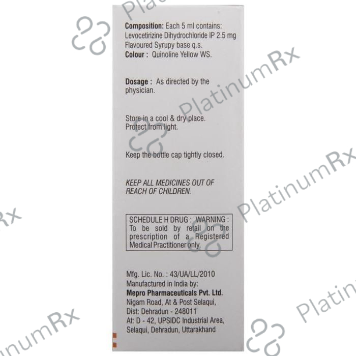 Teczine 2.5mg Syrup 60ml