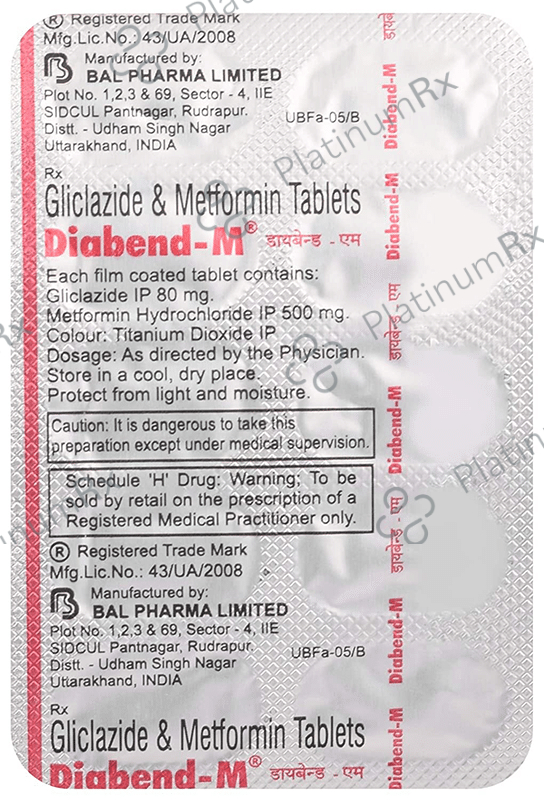 Diabend M 80/500mg Tablet 10s