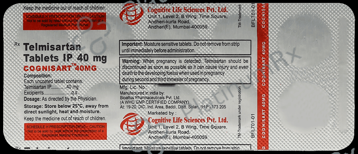 Cognisart 40mg Tablet 10s