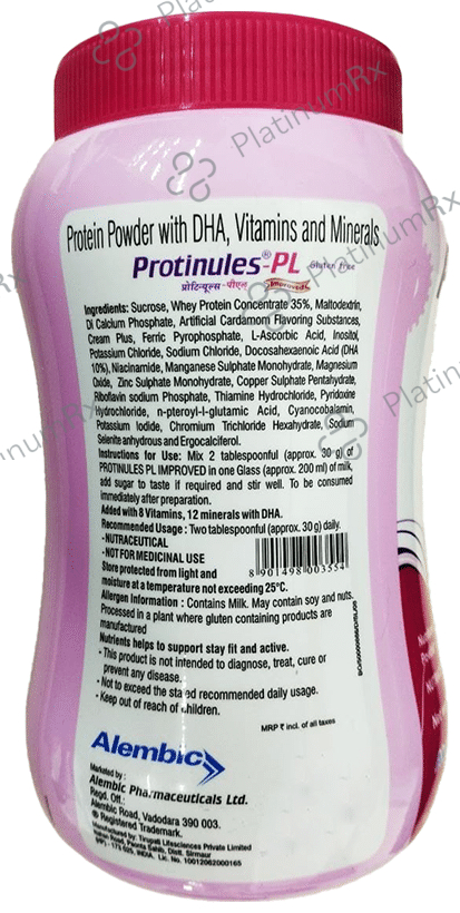 Protinules - PL with Whey Protein & DHA - Flavour Elaichi Gluten Free Powder